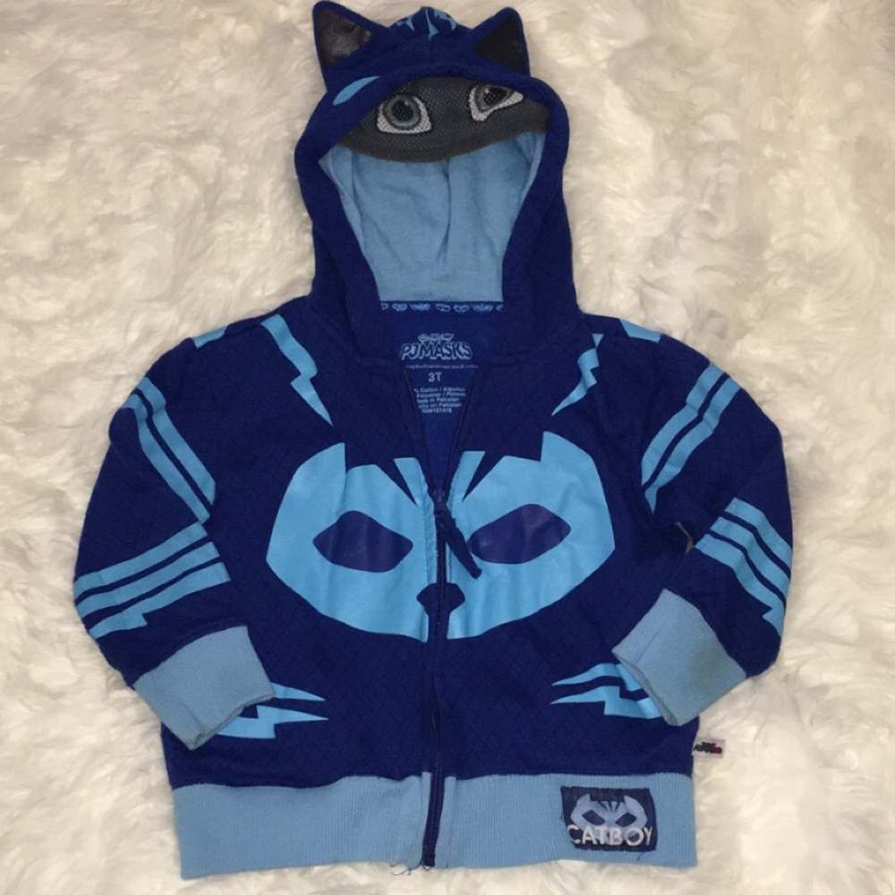 Toddler PJ Masks  Zip-up sweater. Cat Boy